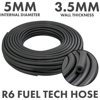 5mm Rubber Reinforced J30 R6 Fuel Hose