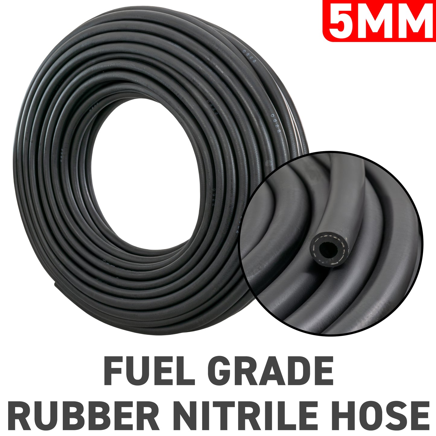 5mm Rubber Reinforced J30 R6 Fuel Hose