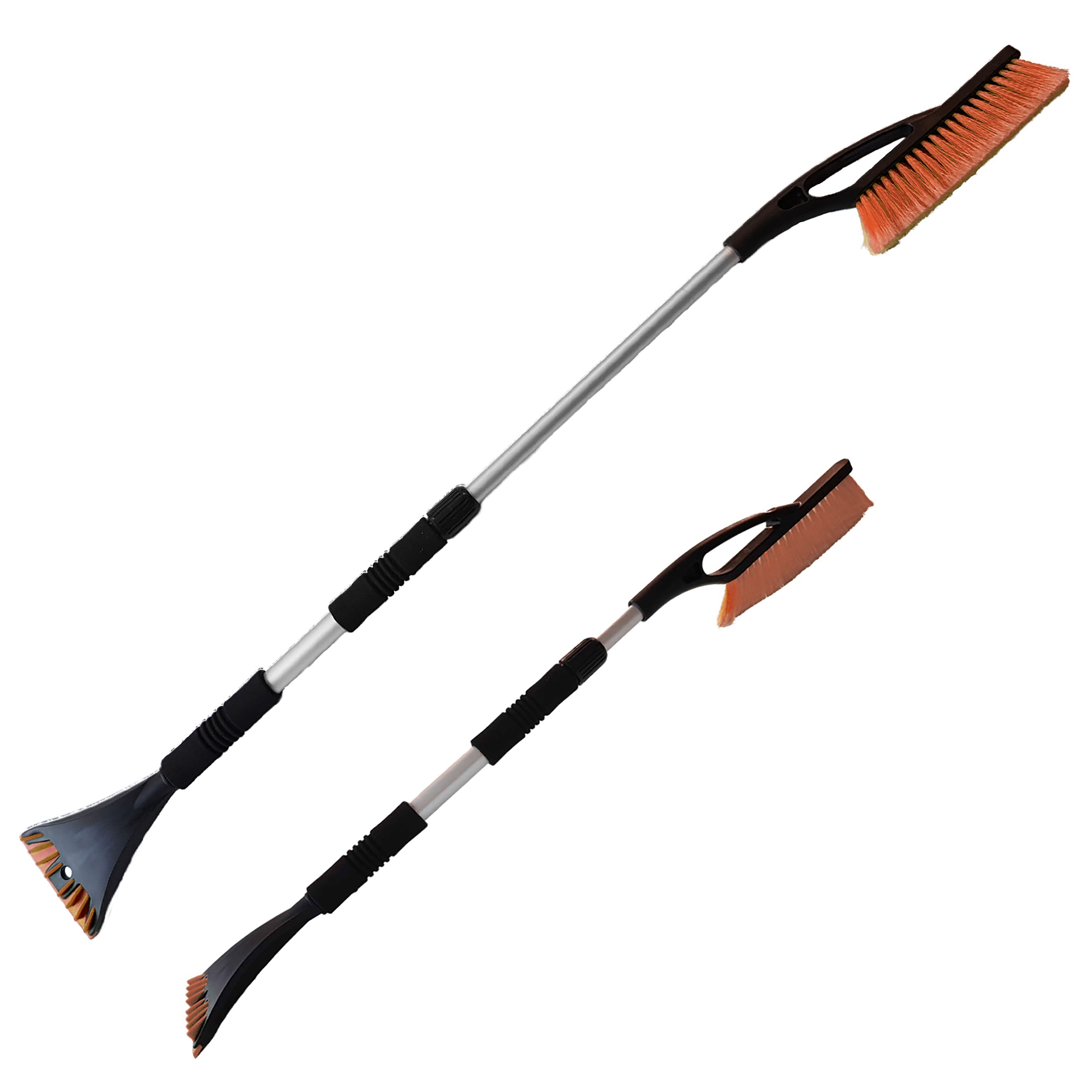 Telescopic Hand Ice Scraper Snow Brush Soft Foam Grip 90-117cm Long Wi ...