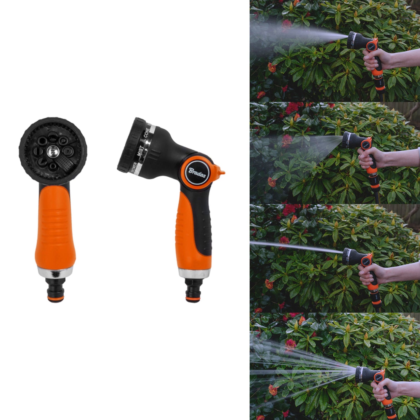 Black & Orange 8-Pattern Water Sprayer, MULTI-2028
