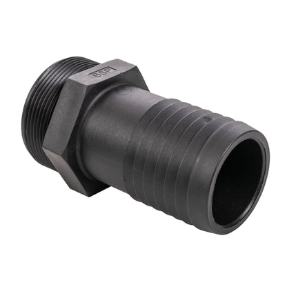 Stainless Steel Ball PP Valve & Barbed Outlet, 1.5"