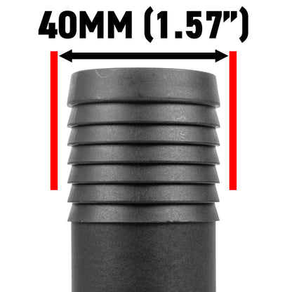 Stainless Steel Ball PP Valve & Barbed Outlet, 1.5"