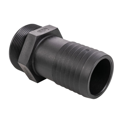 Stainless Steel Ball PP Valve & Barbed Outlet, 2"