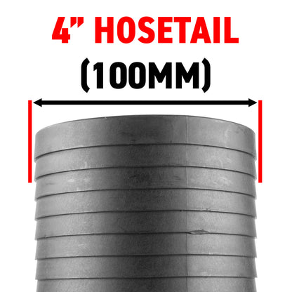Stainless Steel Ball PP Valve & Barbed Outlet, 4"