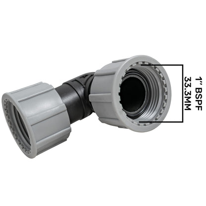 1" BSPF Irrigation Elbow with Swivel Threads