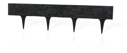Black Slate Texture Palisade Lawn Edging, 2.38m