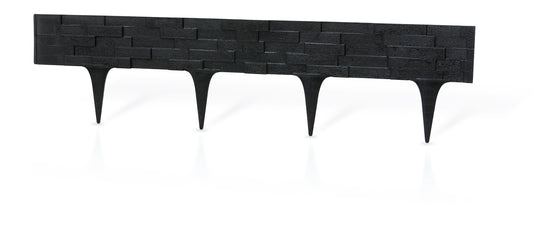 Black Slate Texture Palisade Lawn Edging, 2.38m