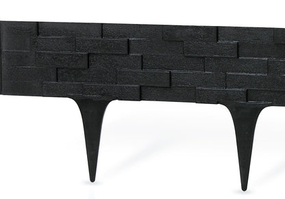 Black Slate Texture Palisade Lawn Edging, 2.38m