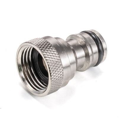 Female Tap Connector – 1/2” BSPF, Nickel Plated Brass