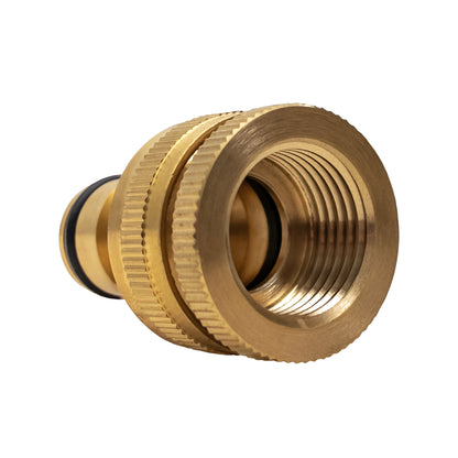 Female Tap Connector – 3/4” & 1/2” BSPF, Brass