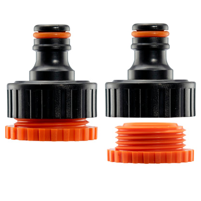 Hose Connectors Set with Nozzle, Black