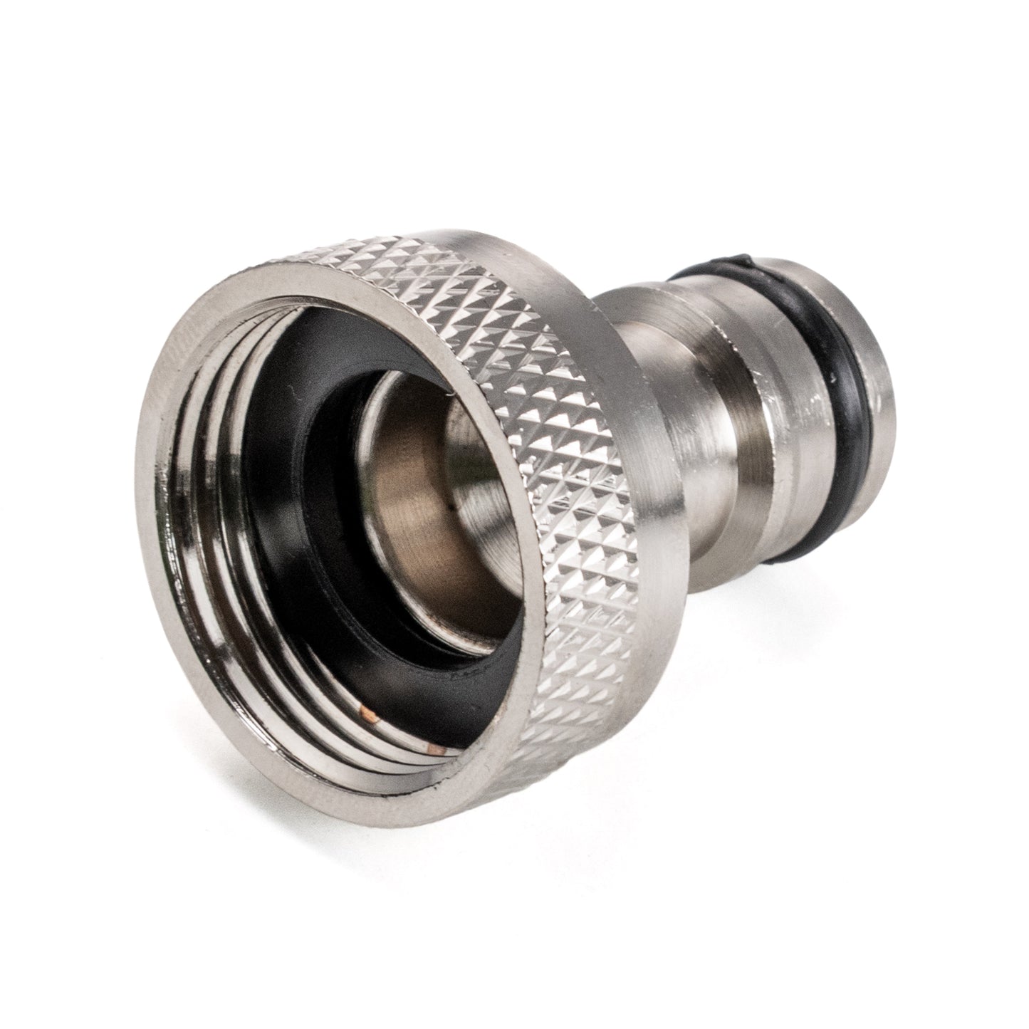 Female Tap Connector – 3/4” BSPF, Nickel Plated Brass