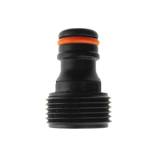 Male Tap Connector – 3/4” BSPM, Black