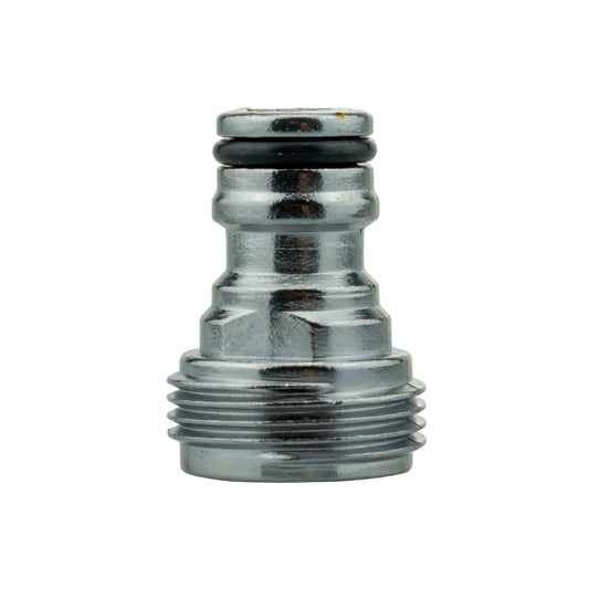 Male Tap Connector – 3/4” BSPM, Zinc Chrome