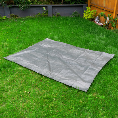 1.5m x 2m Grey 50gsm Tarpaulin