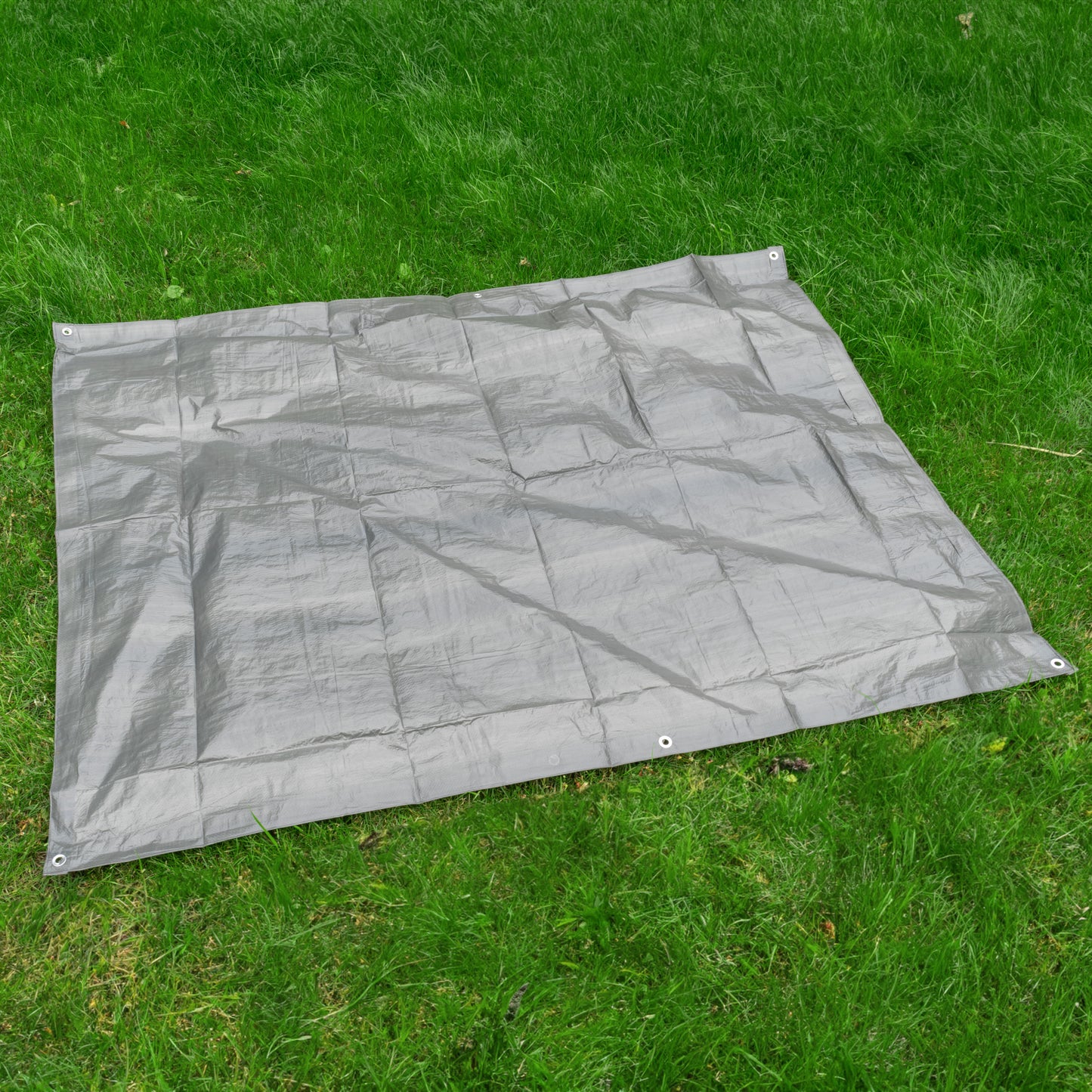 1.5m x 2m Grey 50gsm Tarpaulin