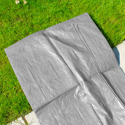 2m x 4m Grey 50gsm Tarpaulin