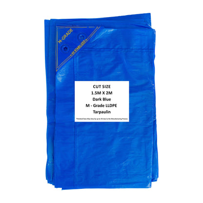 1.5m x 2m Blue 100gsm LLDPE Tarpaulin