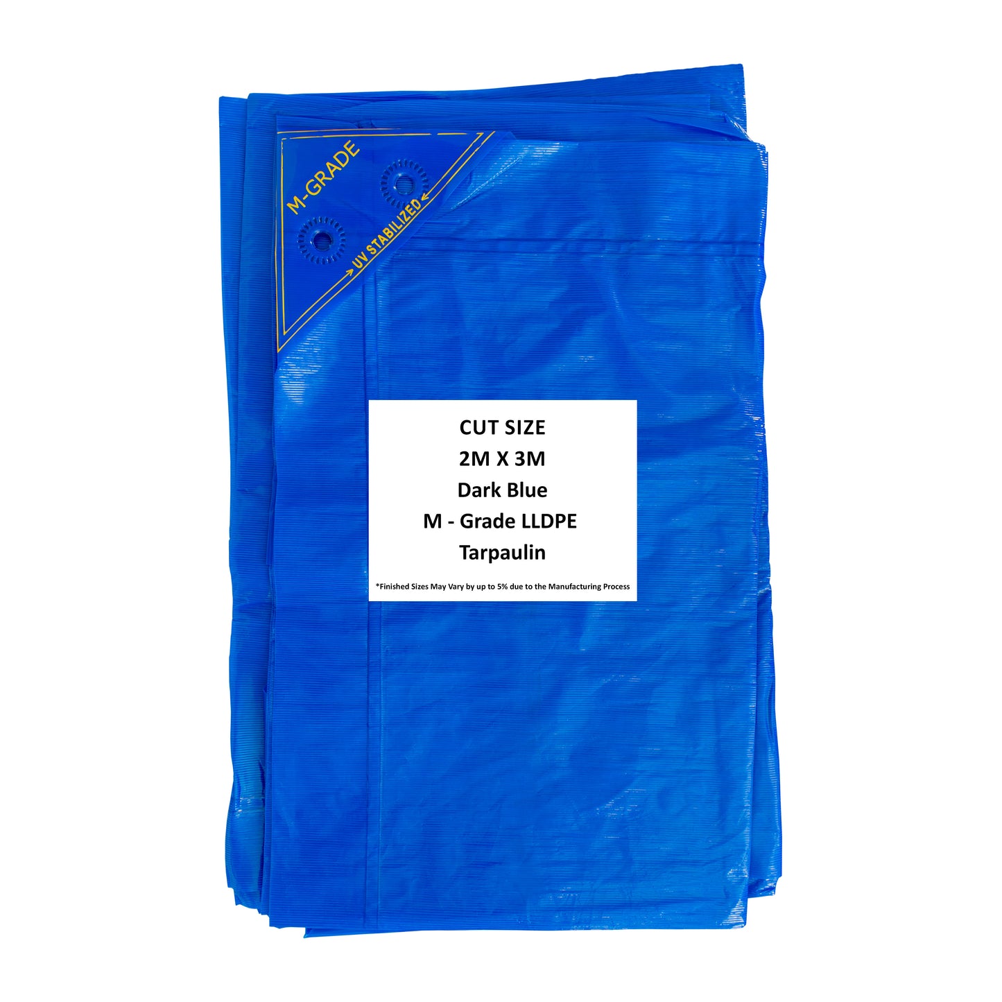 2m x 3m Blue 100gsm LLDPE Tarpaulin