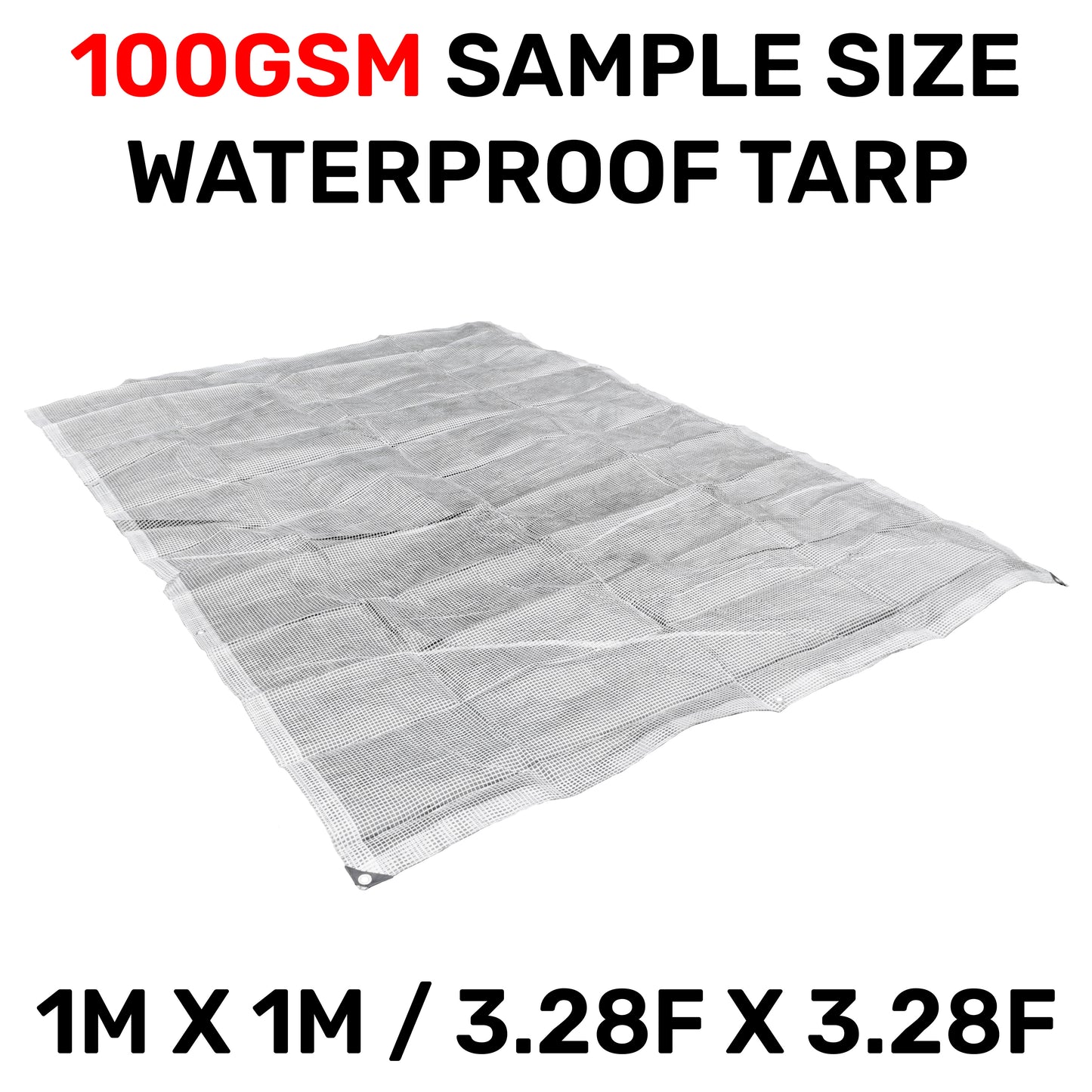 1m x 1m Clear Monotex 100gsm Tarpaulin