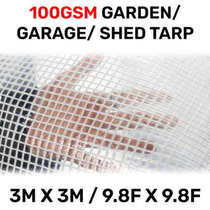 3m x 3m Clear Monotex 100gsm Tarpaulin