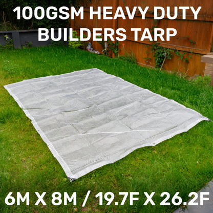 6m x 8m Clear Monotex 100gsm Tarpaulin