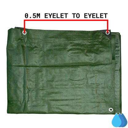1m x 1m Green & Brown Tarpaulins, L-Grade 220 GSM