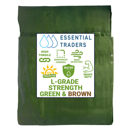 220gsm Heavy-grade Green & Brown Tarpaulins