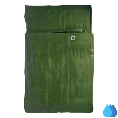 1m x 1m Green & Brown Tarpaulins, L-Grade 220 GSM