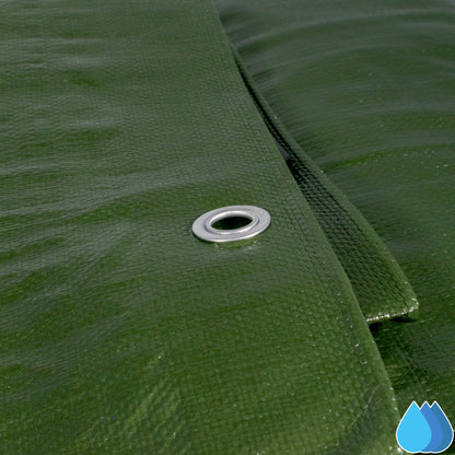 10m x 12m Green & Brown Tarpaulins, L-Grade 220 GSM