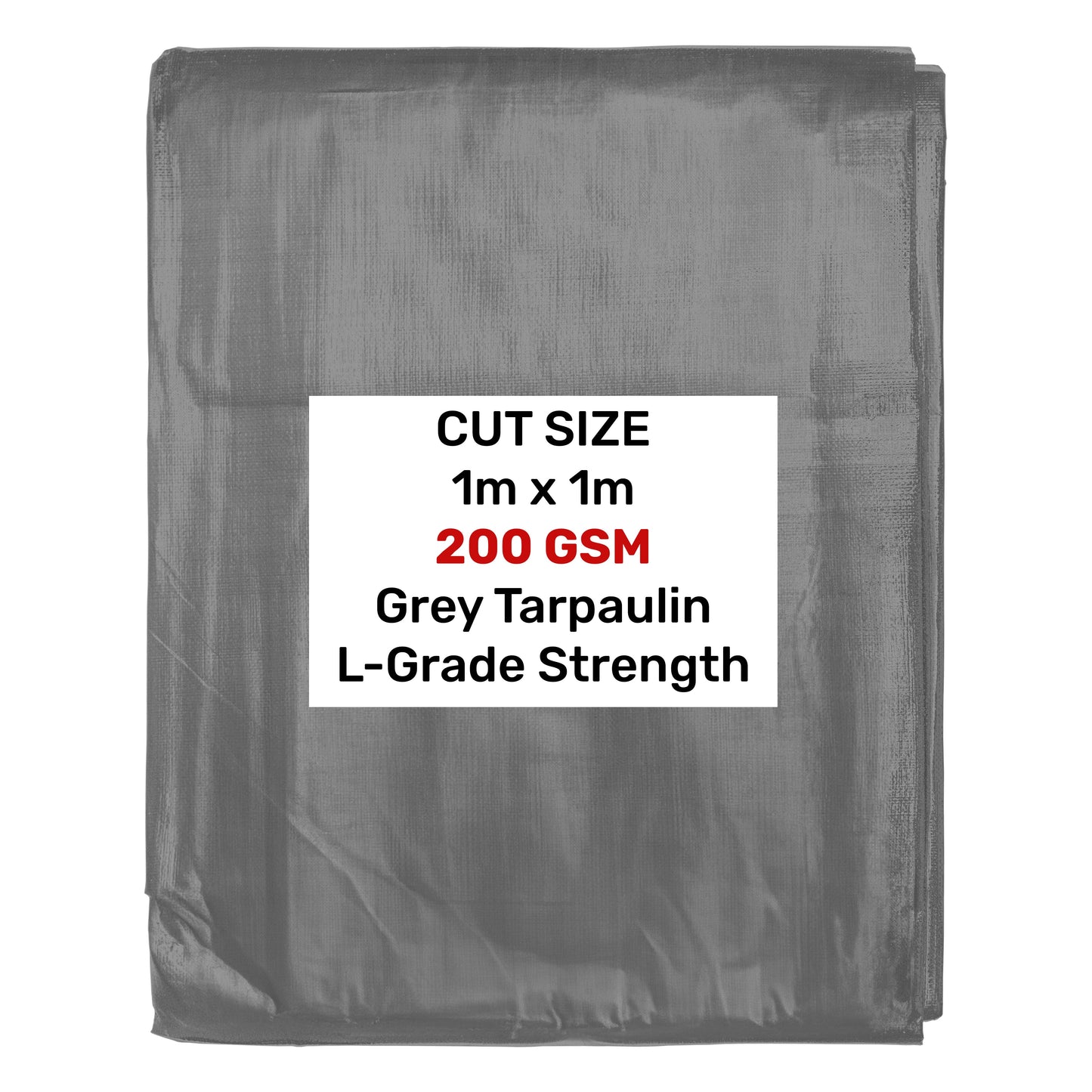 200gsm Heavy-grade Grey Tarpaulins with 4x Clips