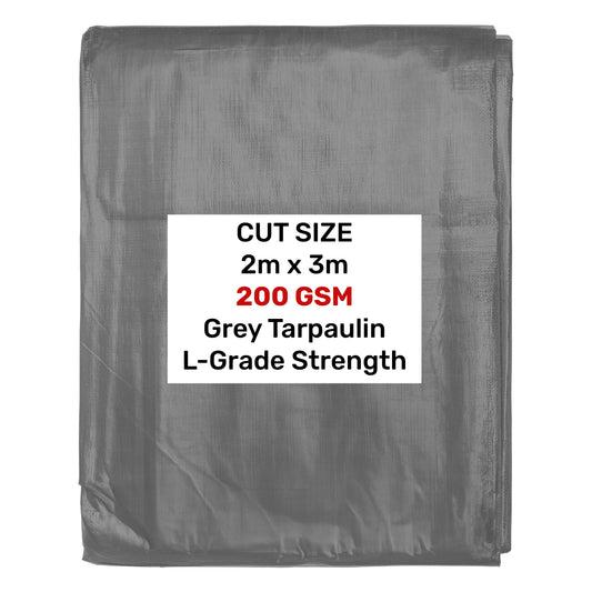 2m x 3m Grey 200gsm Heavy-grade Tarpaulin