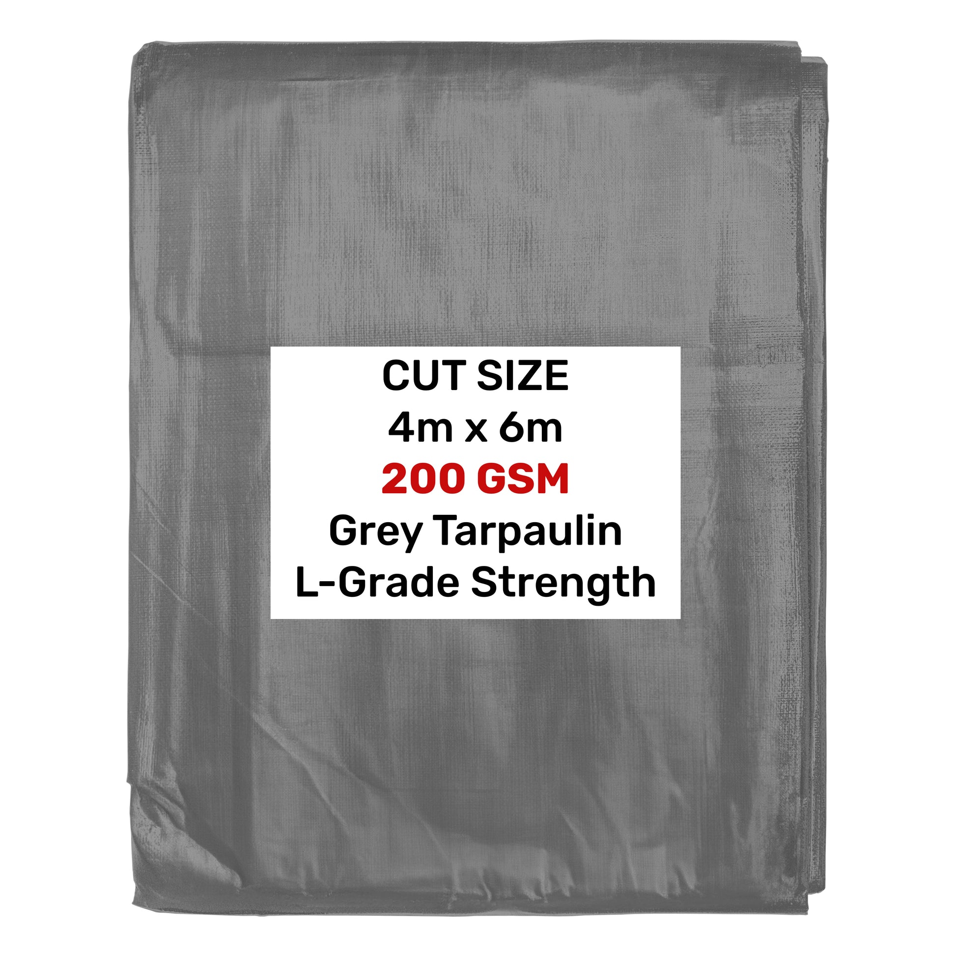 tarp 6m x 4m 4m x 6m Grey 200gsm Heavy-grade Tarpaulin – Essential Online Traders