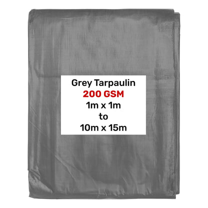 200gsm Heavy-grade Grey Tarpaulins with Bungee Rope