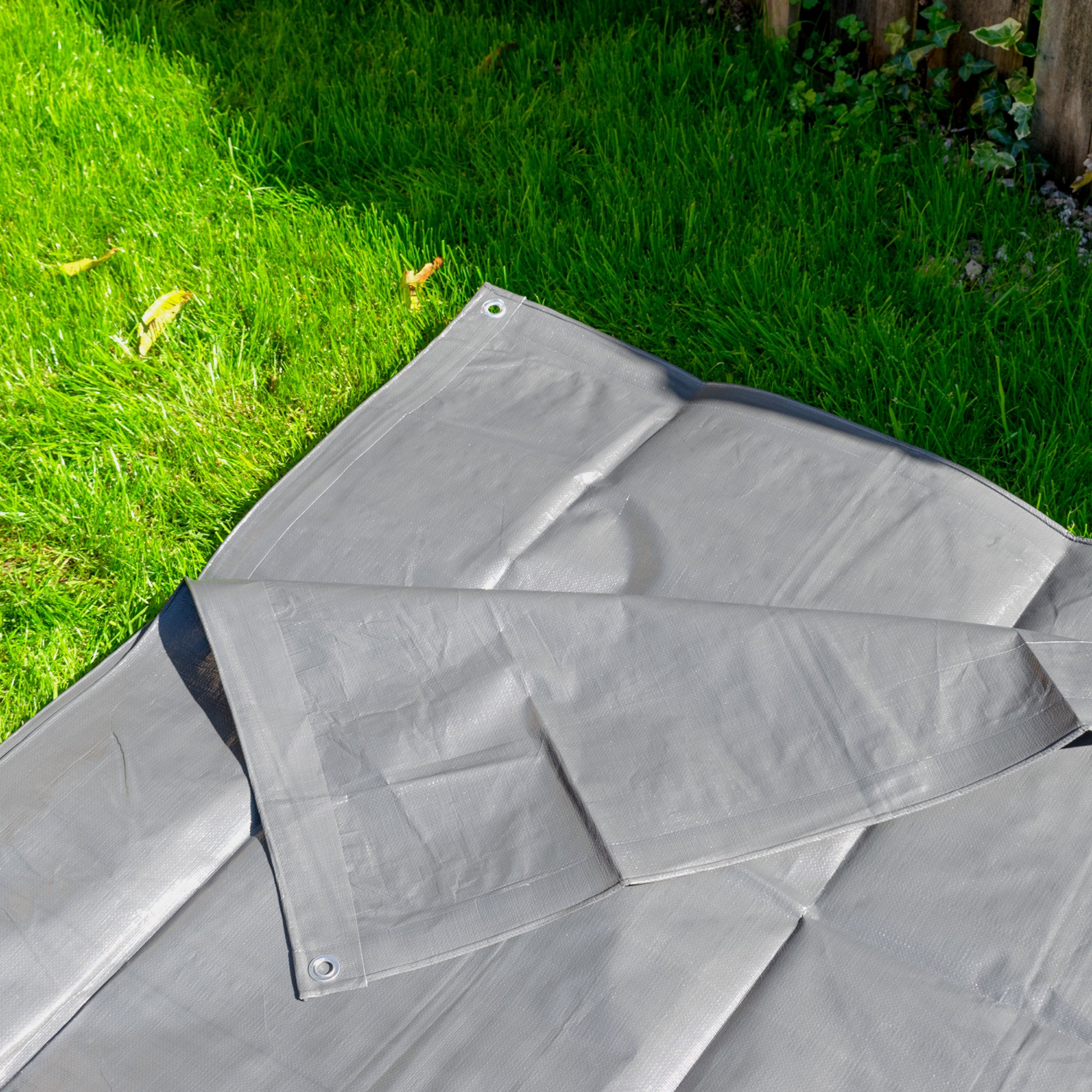 4m x 6m Grey 200gsm Heavy-grade Tarpaulin – Essential Online Traders