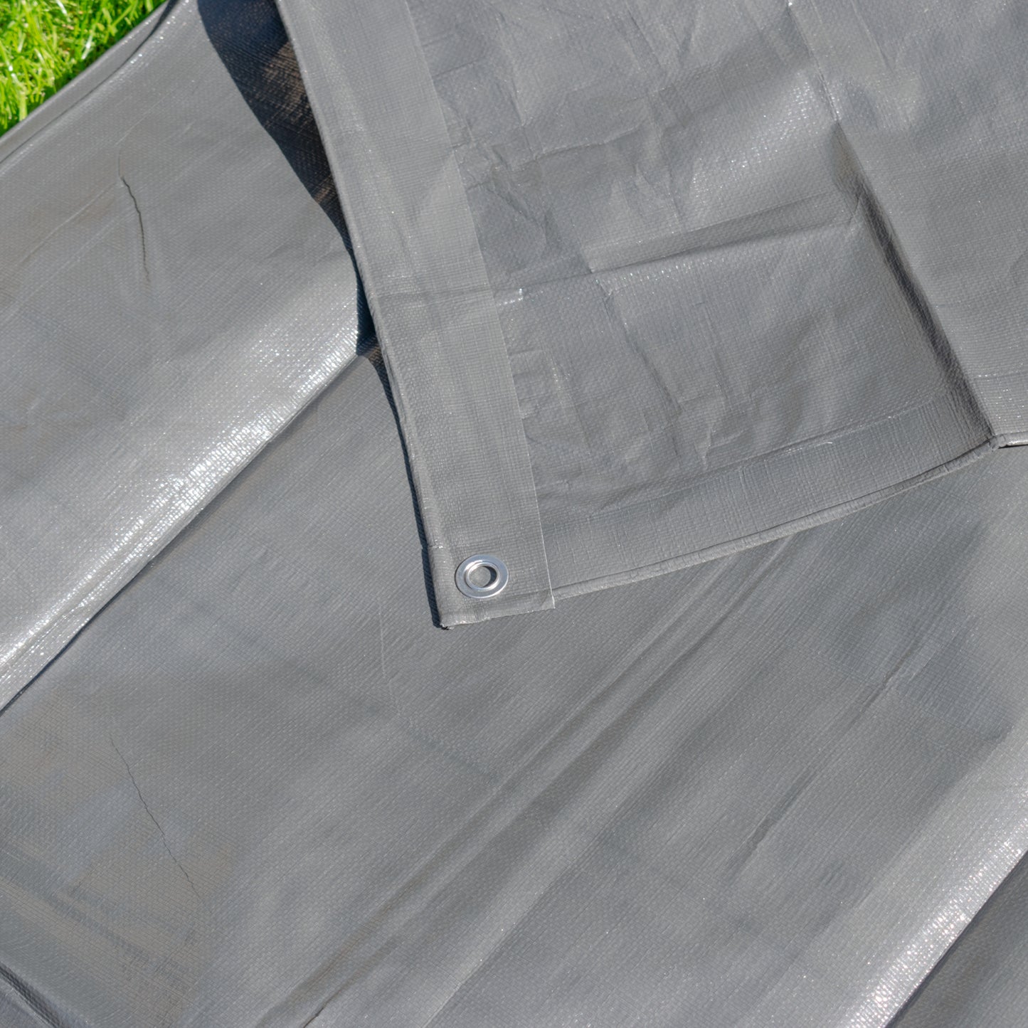 8m x 12m Grey 200gsm Heavy-grade Tarpaulin