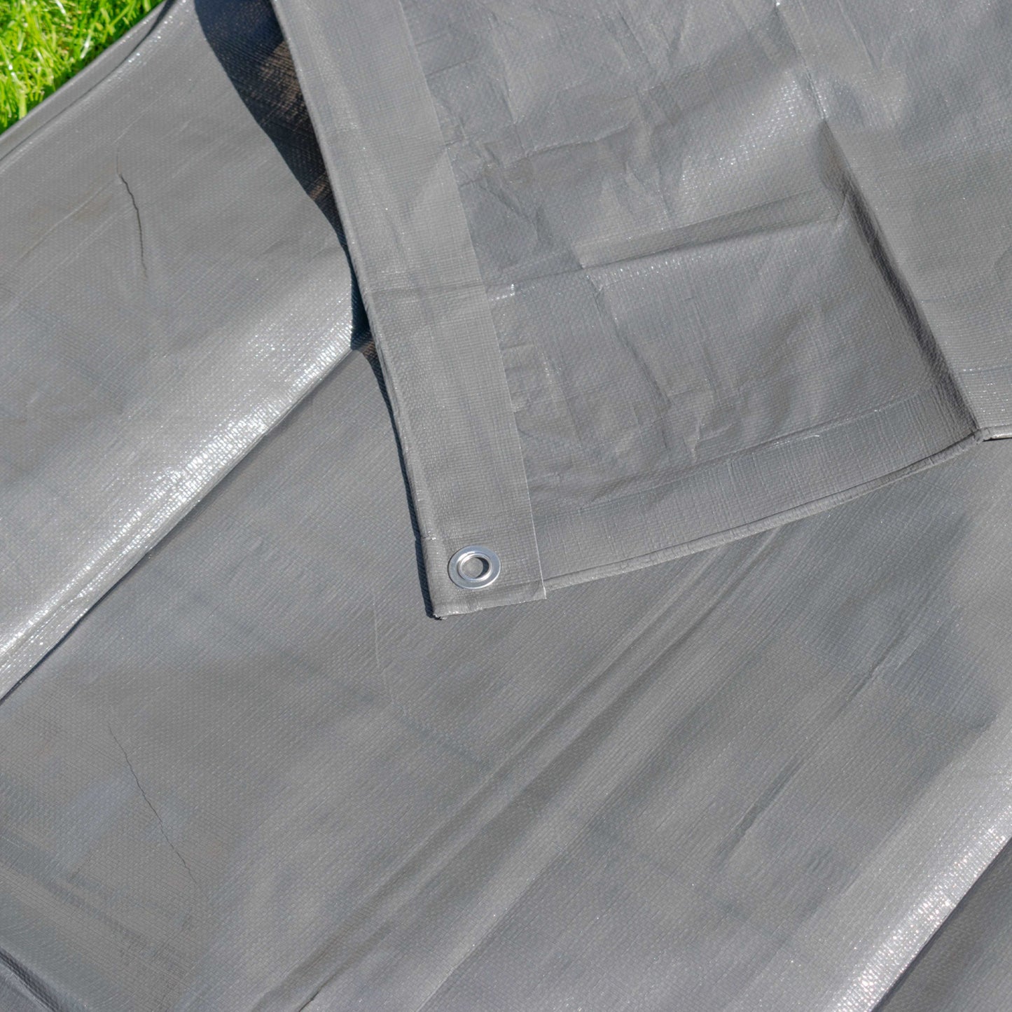 1.5m x 2m Grey 200gsm Heavy-grade Tarpaulin