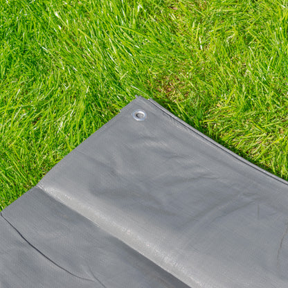 4m x 6m Grey 200gsm Heavy-grade Tarpaulin