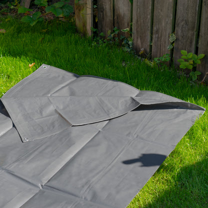 8m x 10m Grey 200gsm Heavy-grade Tarpaulin