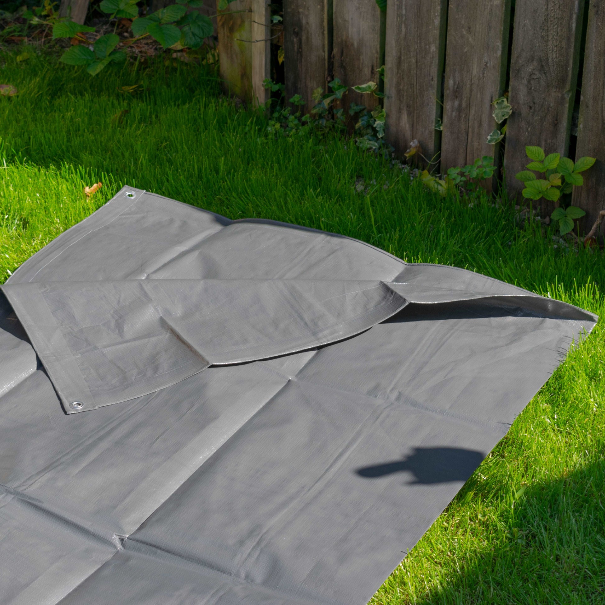 1.5m x 2m Grey 200gsm Heavy-grade Tarpaulin