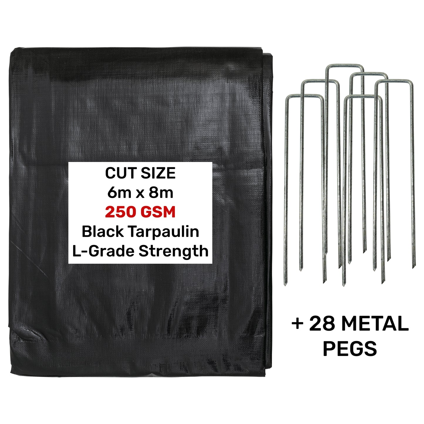 250gsm Black Pool Groundsheet Tarps