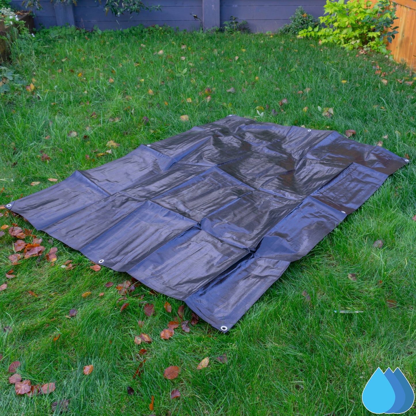 2m x 4m Black & Silver Tarpaulins, L-Grade 250 GSM