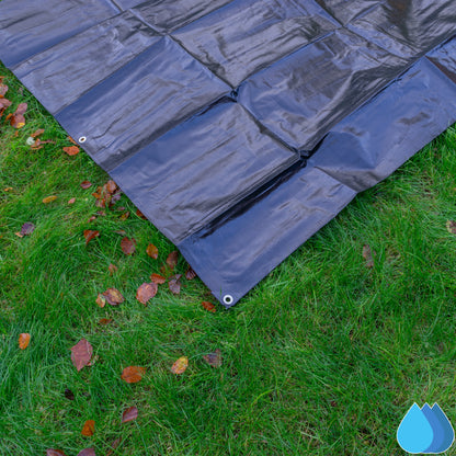 2m x 4m Black & Silver Tarpaulins, L-Grade 250 GSM