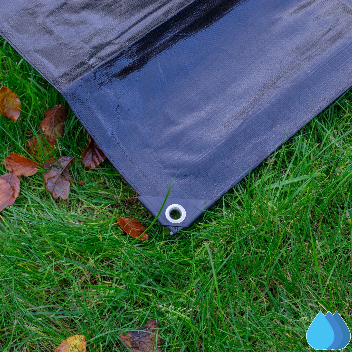 2m x 4m Black & Silver Tarpaulins, L-Grade 250 GSM