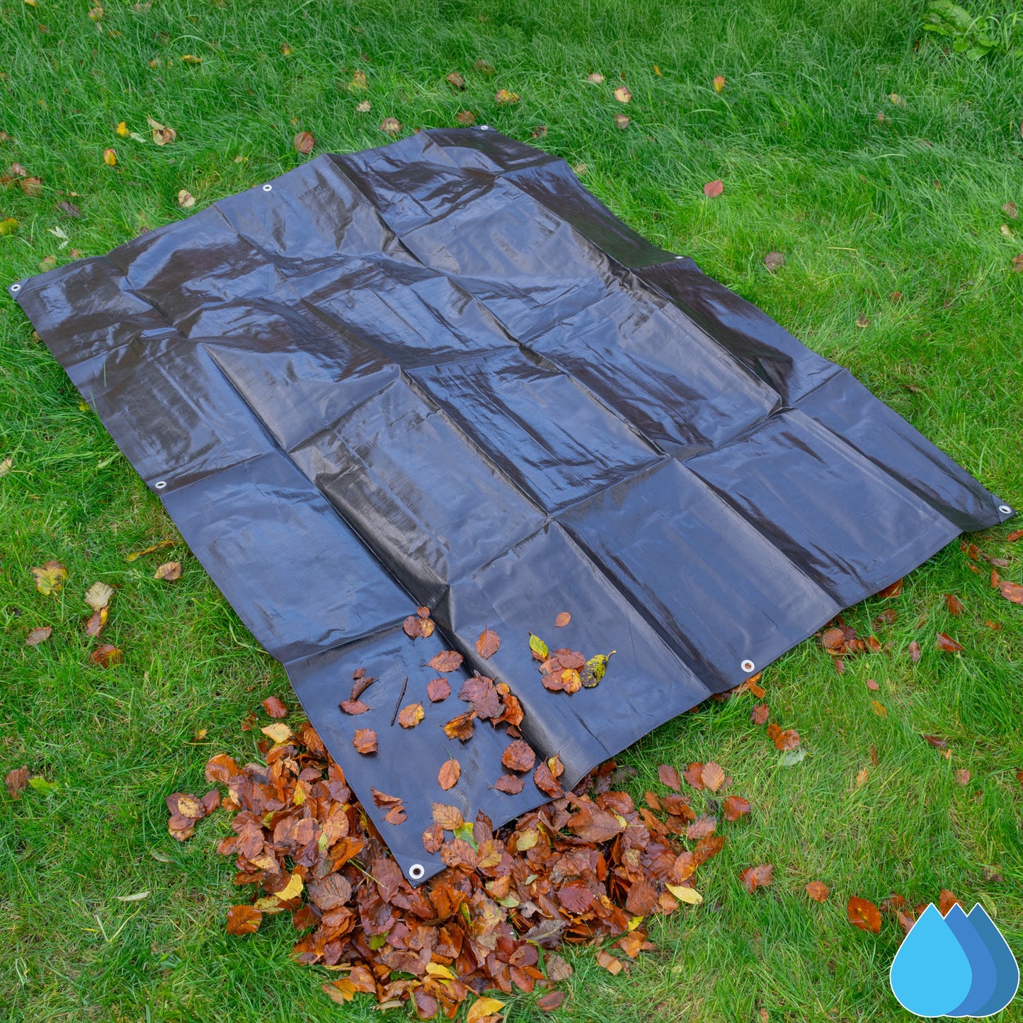 2m x 4m Black & Silver Tarpaulins, L-Grade 250 GSM