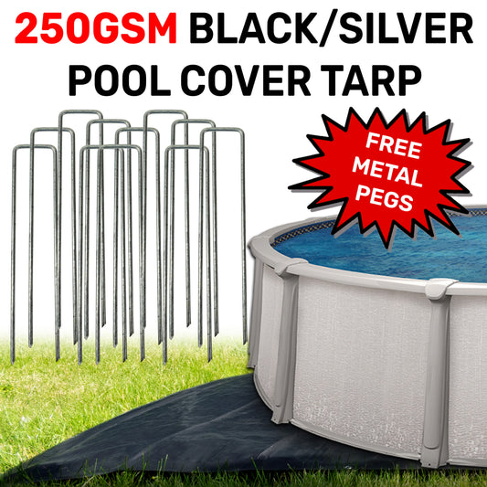 250gsm Black Pool Groundsheet Tarps