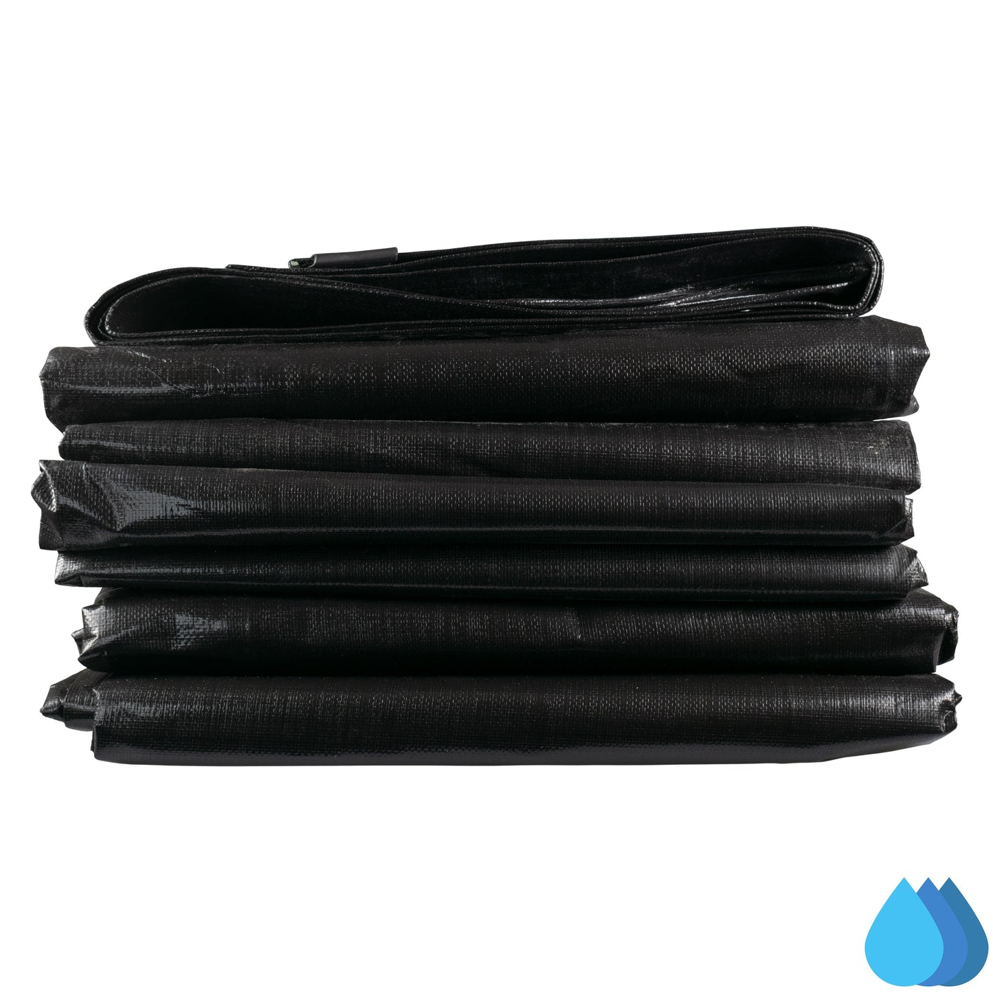 2m x 4m Black & Silver Tarpaulins, L-Grade 250 GSM