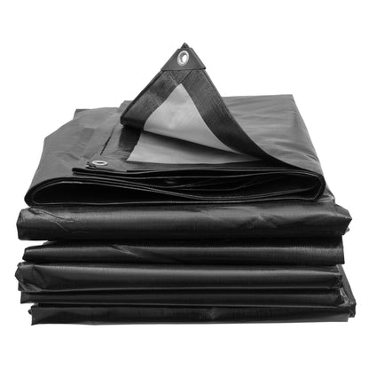 250gsm Heavy-grade Black Tarpaulins