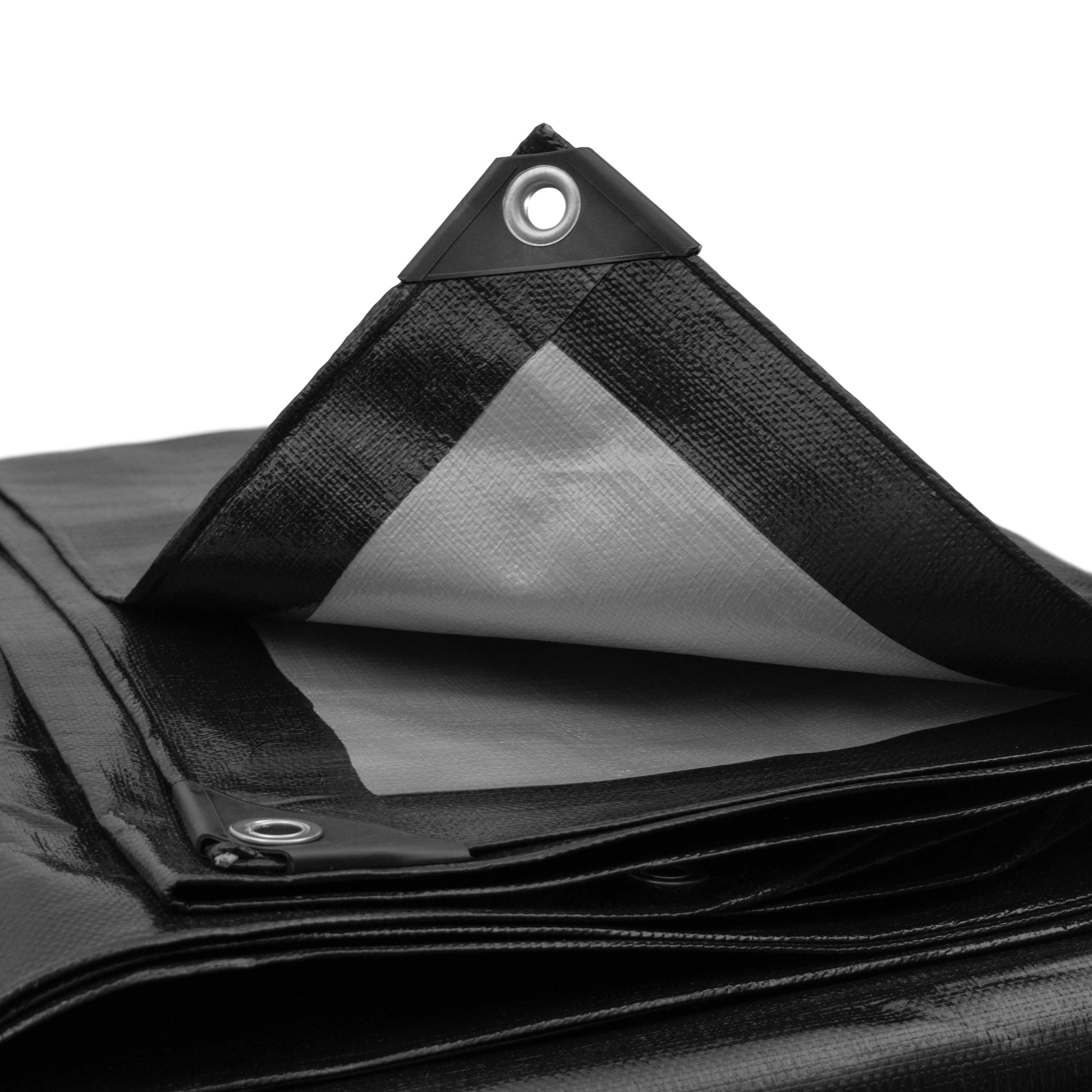 1.5m x 2m Black 250gsm Heavy-grade Tarpaulin