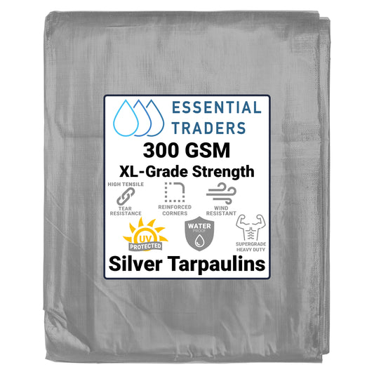 300gsm Supergrade Silver & Black Tarpaulins